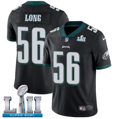 Men Philadelphia Eagles #56 Long Black Limited 2018 Super Bowl NFL Jerseys